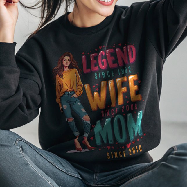 Moletom Lenda Esposa Mãe Personalizado Costume (Criador carregado)