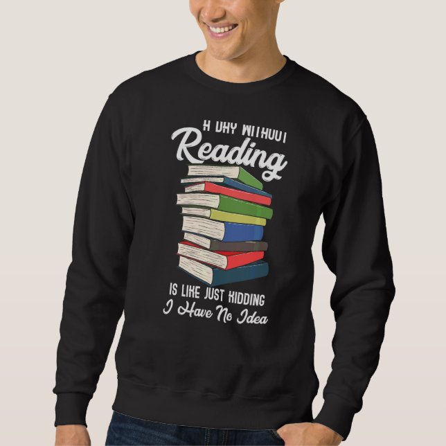 Moletom Lendo Bibliotecas do Lover do Livro (Frente)