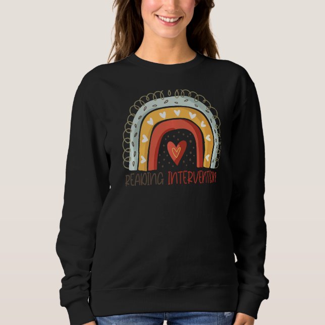 Moletom Lendo O Professor De Intervenção Arco-Íris De Volt (Frente)
