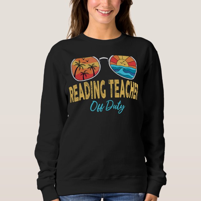 Moletom Lendo Professora Em Descanso Óculos De Sol Feliz D (Frente)