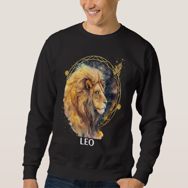 Moletom Leo Lion Astrological Fire Zodiac Sign Sun Ruled (Frente)
