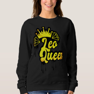 Moletom Leo Queen Zodiac Sinal Derrubando Crown Horoscope