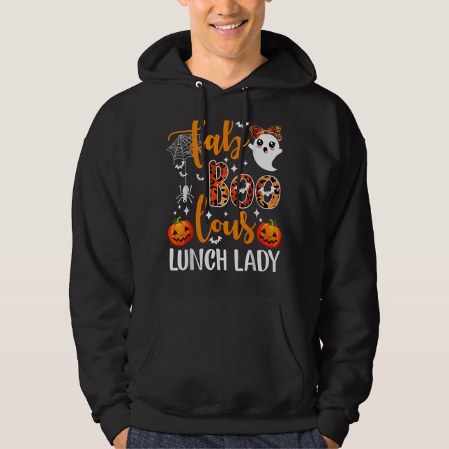 Moletom Leopard Fab Boo Lous Lunch Lady Team Teacher Hallo (Frente)