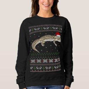 Moletom Leopard Gecko Ugly Christmas Sweater