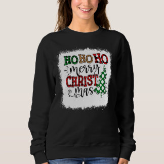Moletom Leopard Ho Ho Ho Feliz Árvore de Natal
