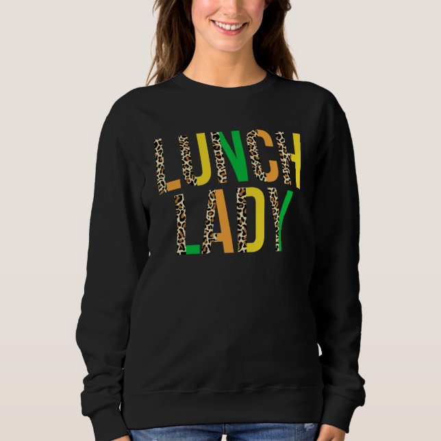 Moletom Leopard Lucky Lunch Lady St Patrick's Day Cafeteri (Frente)