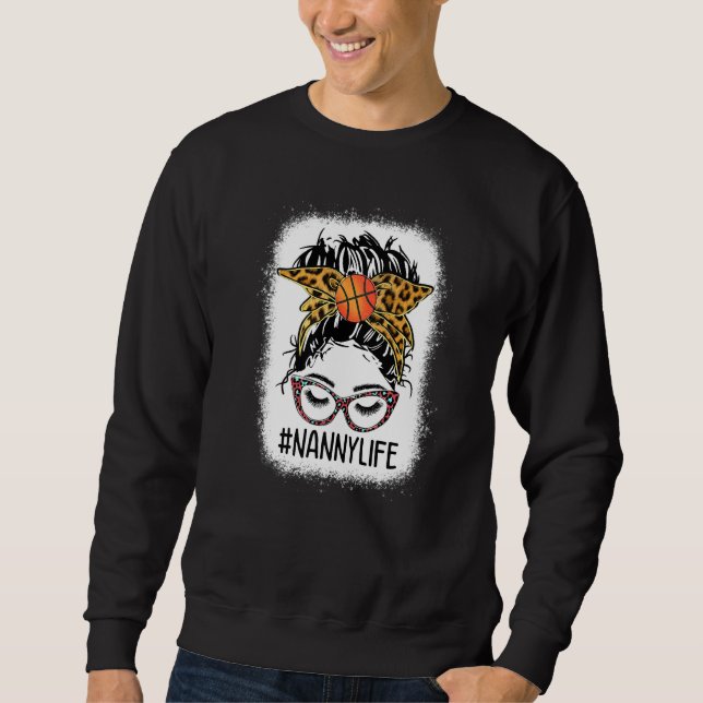 Moletom Leopard Messaging Bun Basball Nanny Game Day M (Frente)