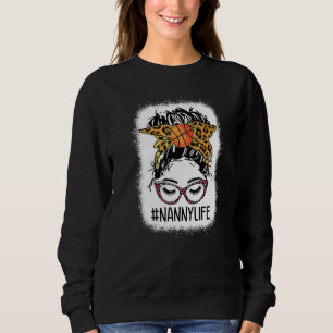 Moletom Leopard Messaging Bun Basball Nanny Game Day M