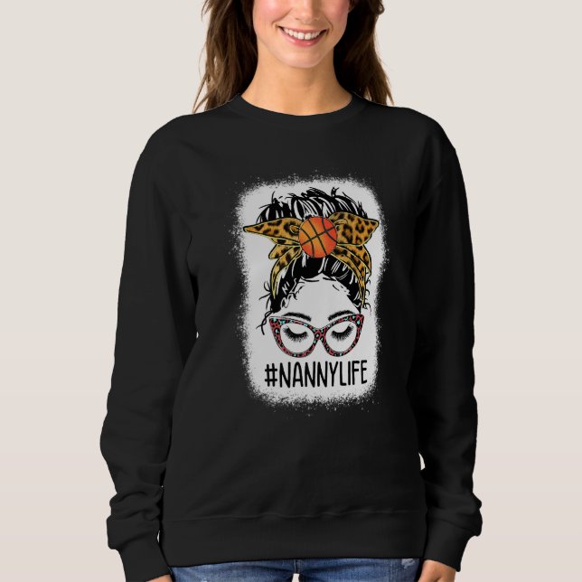 Moletom Leopard Messaging Bun Basball Nanny Game Day M (Frente)