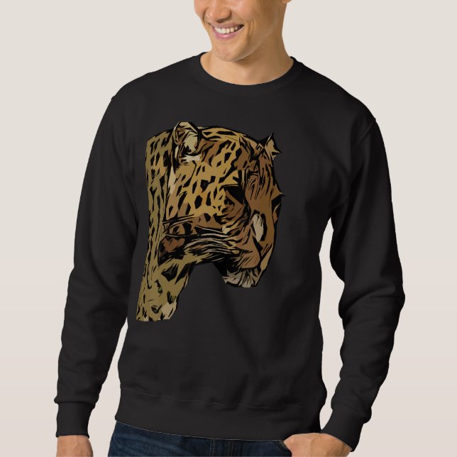 Moletom Leopard Motif Africa Animal Imprint Abstrato Fac (Frente)