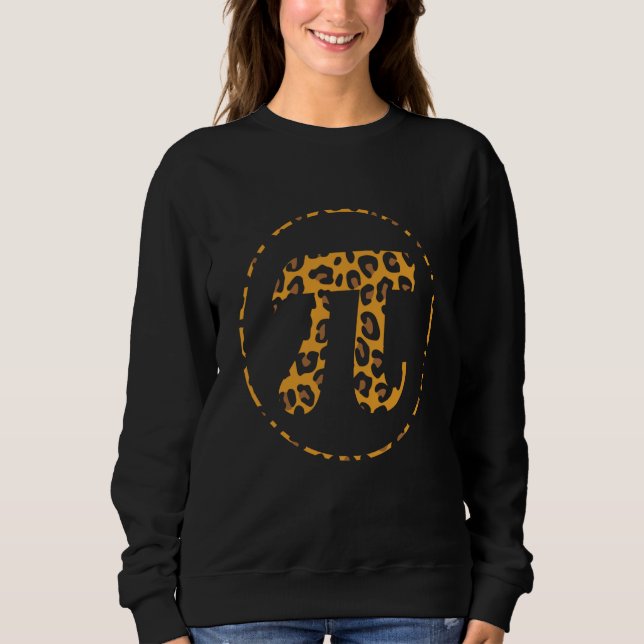 Moletom Leopard Pattern Math Holiday Mathematics Pi Day (Frente)