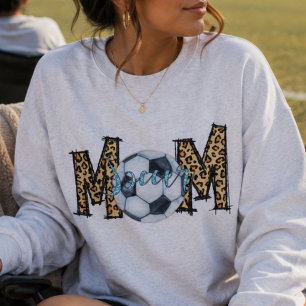 Moletom Leopard Print Soccer Mãe, Nome e # do Atleta