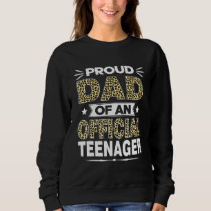 Moletom Leopard Proud Pai De Um Adolescente Oficial 13 Ano