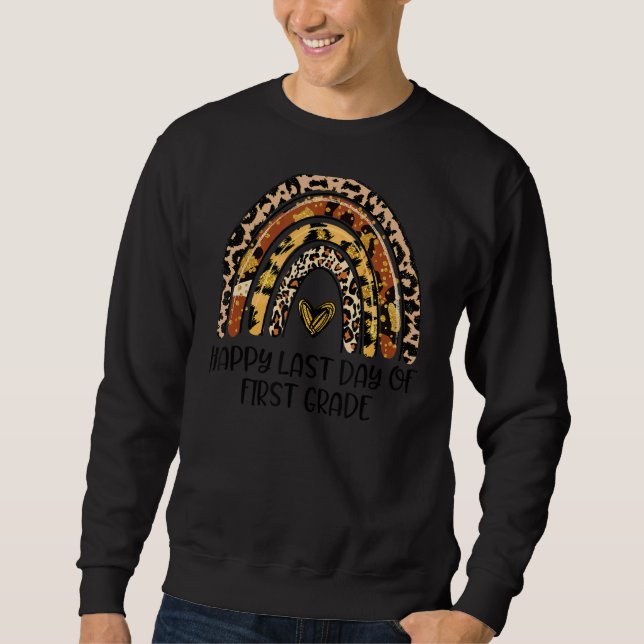 Moletom Leopard Rainbow Feliz Dia Do Formando Do Primeiro  (Frente)