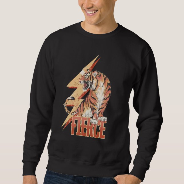 Moletom Leopard Thunder Fierce Tiger Safari Zoólogo (Frente)