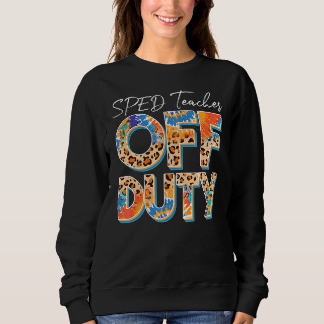 Moletom Leopard Tie Dye Sped Professor Off Duty No Dia Pas (Frente)