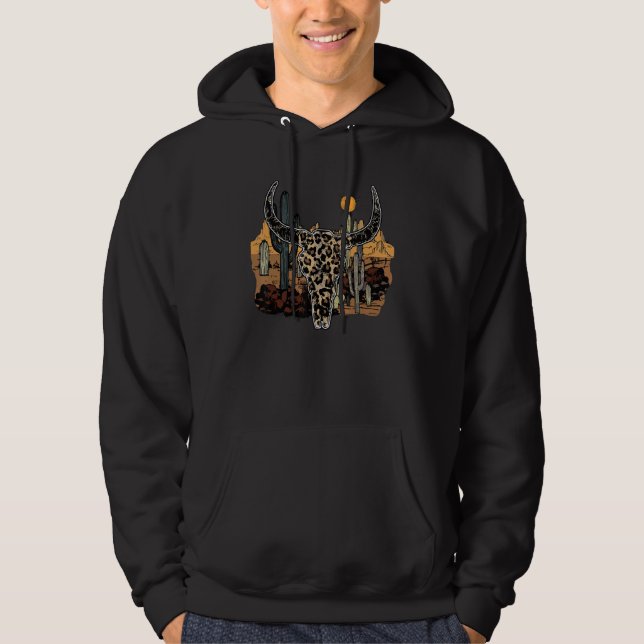 Moletom Leopardo Touro Caveira Deserto Sunset Cactus Weste (Frente)