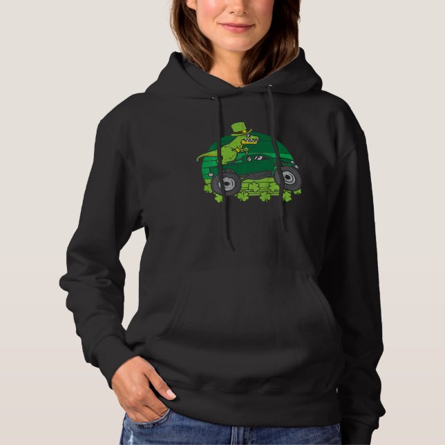 Moletom Leprechaun Dino Monster Truck St Patricks Day Todd (Frente)