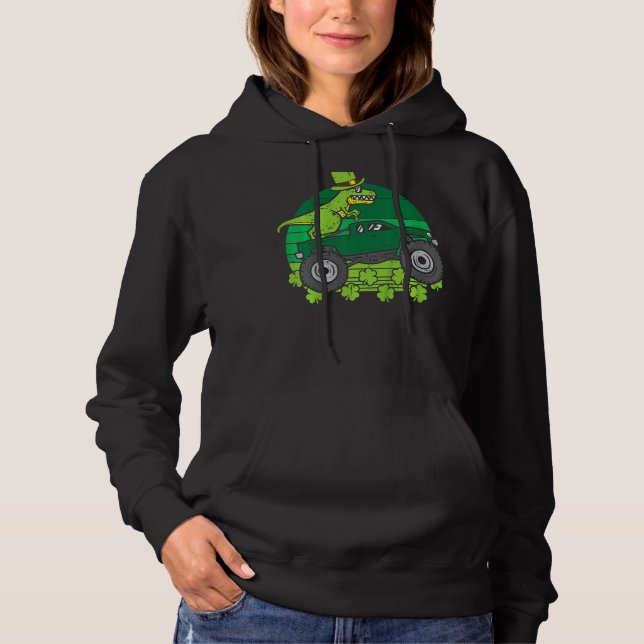 Moletom Leprechaun Dino Monster Truck St Patricks Day Todd (Frente)