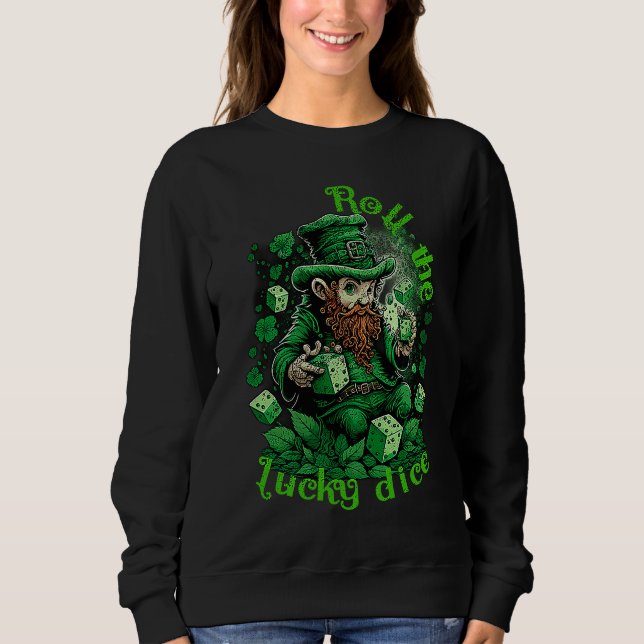 Moletom Leprechaun lucky dice casino St Patricks day (Frente)
