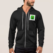 Leprechaun Magic Men's Black Cheio-Zip Hoodie