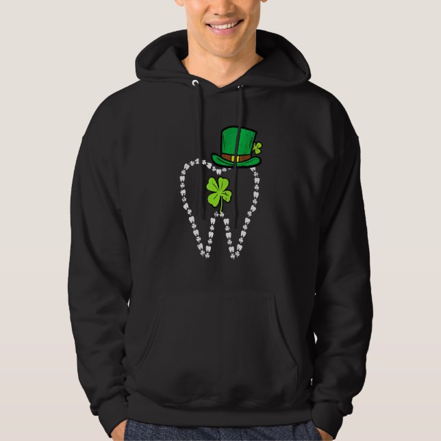 Moletom Leprechaun Tooth Shamrock Rua Patrick Day Dentist  (Frente)