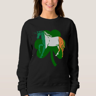 Moletom Lepricon Unicorn Horse Lucky Shamrock St Patricku2