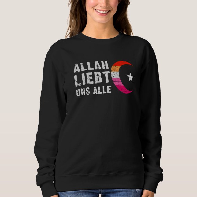 Moletom Lesbian Pride Flag Hilal crescent moon Islam  1 (Frente)