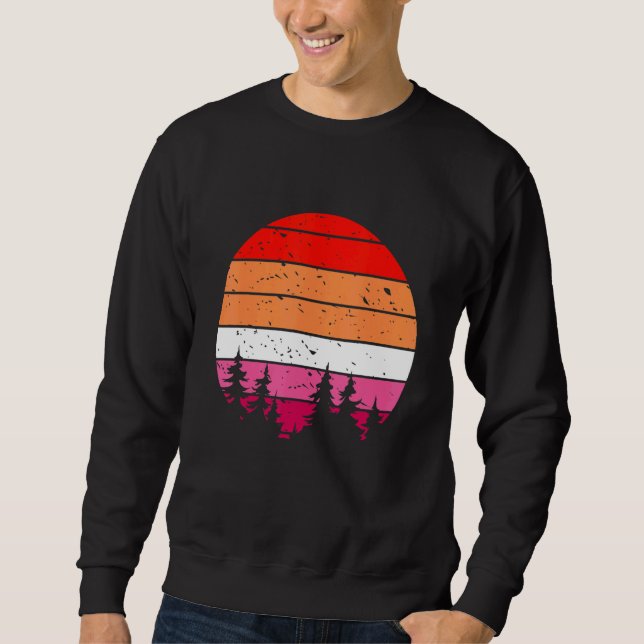 Moletom Lésbica Retro Sunset Gay e Orgulho Lgbt Ga (Frente)