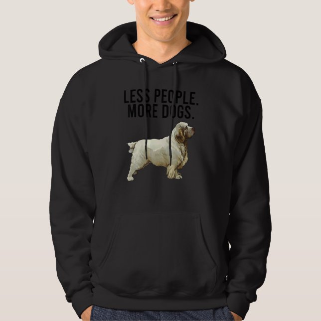 Moletom Less People More Dogs Clumber Spaniel Introvert (Frente)