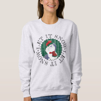 Moletom Let It Snow Cute Cozy Sheepdog Winter Women