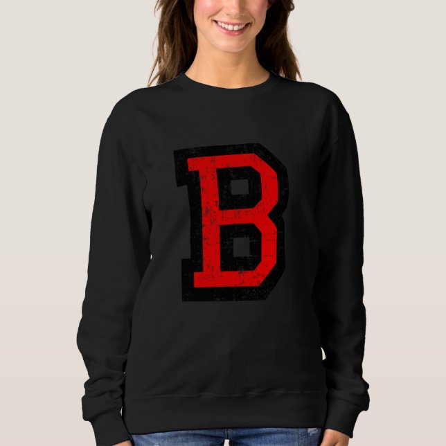 Moletom Letra B (Vintage Black Red) (Frente)