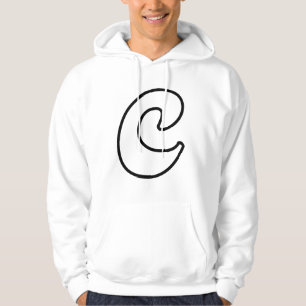 Moletom Letra C - Design de Monograma Personalizado