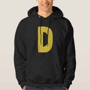 Moletom Letra D grande e negrito em amarelo