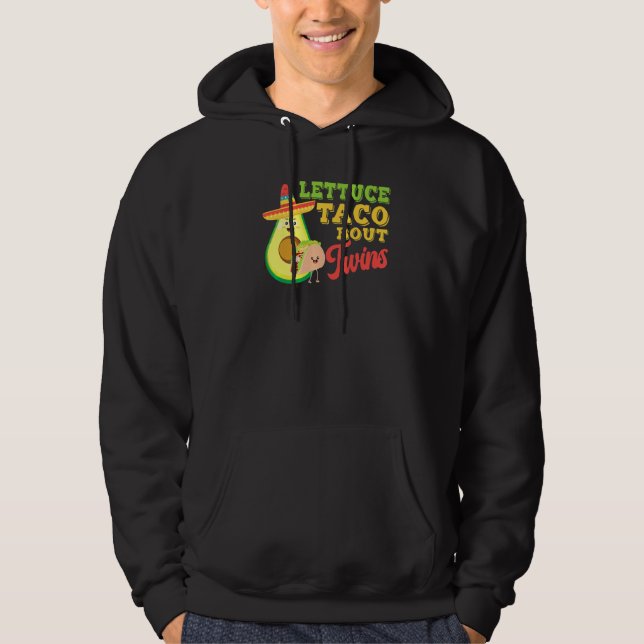 Moletom Letra De Anúncio Do Bebê Taco Sobre Gêmeos (Frente)