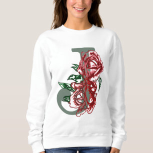 Moletom Letra maiúscula J monograma floral