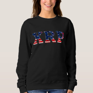 Moletom Letra Patriótica Xrp Crypto Currency American Flag