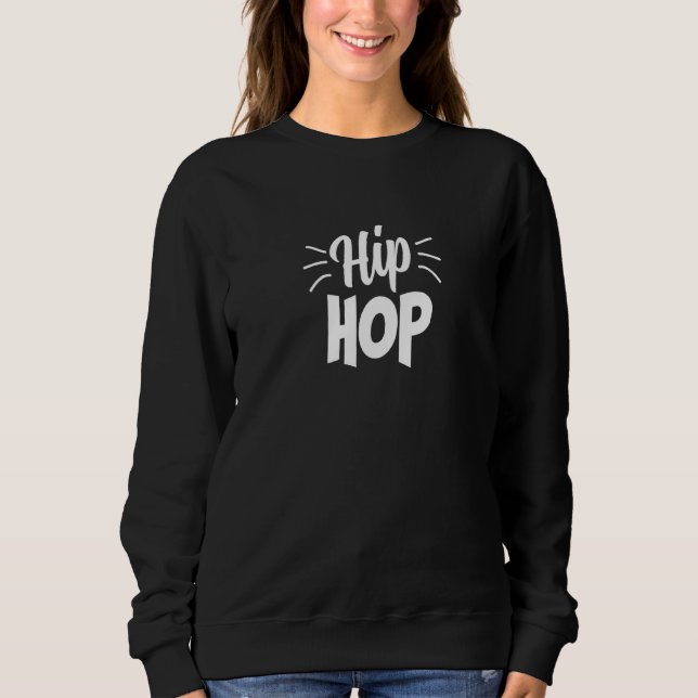 Moletom Letra Simples Hip Hop Bunny Whiskers Impressão (Frente)