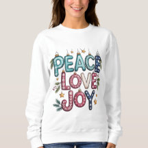 Letras de enfeite de Natal Paz Amor Alegria