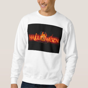 Moletom Letras de fogo maciças do SlipperyJoe no Halloween