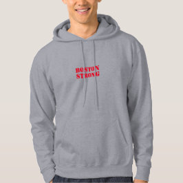 Moletom Letras vermelhas "Boston Strong" Hoodie Sweatshirt