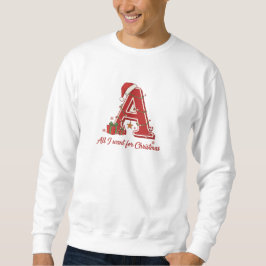 Moletom Letter A Christmas Monogram Design