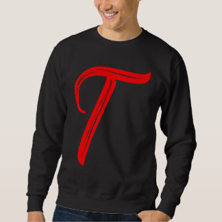 Moletom Letter Alphabet Large Red Graphic Initial