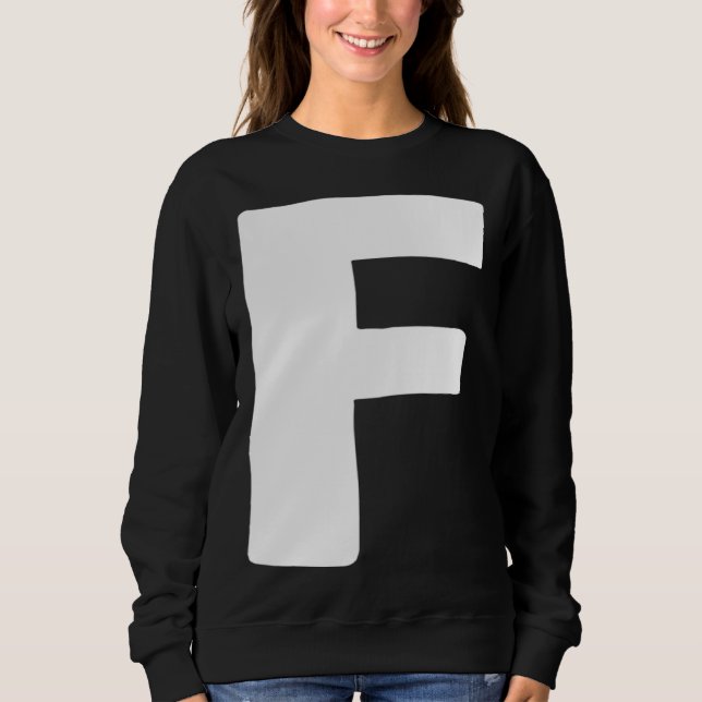 Moletom Letter F big and bold white (Frente)