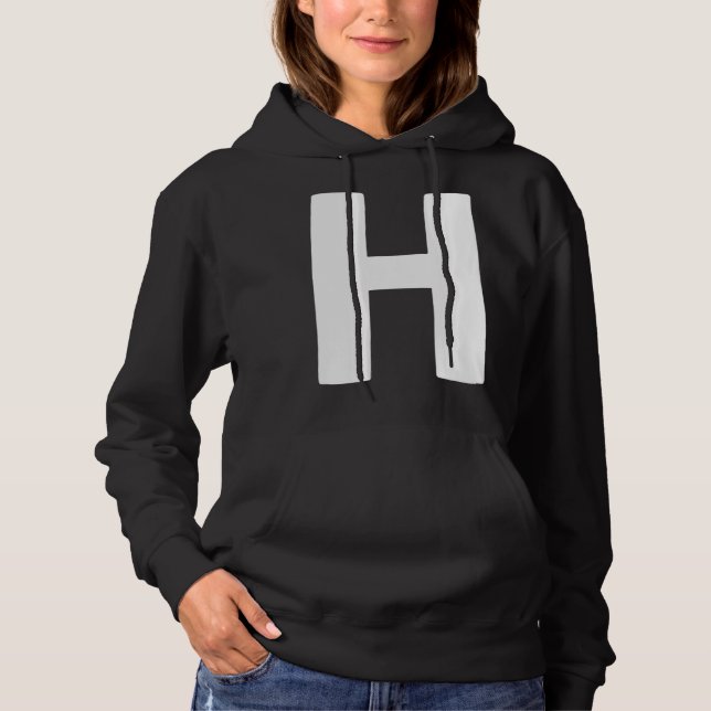 Moletom Letter H big and bold white (Frente)