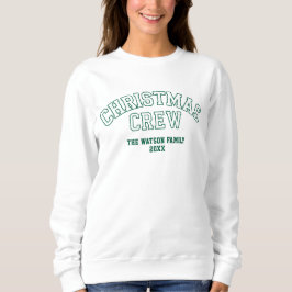 Moletom Letterman Christmas Crew Collegiate Family Name