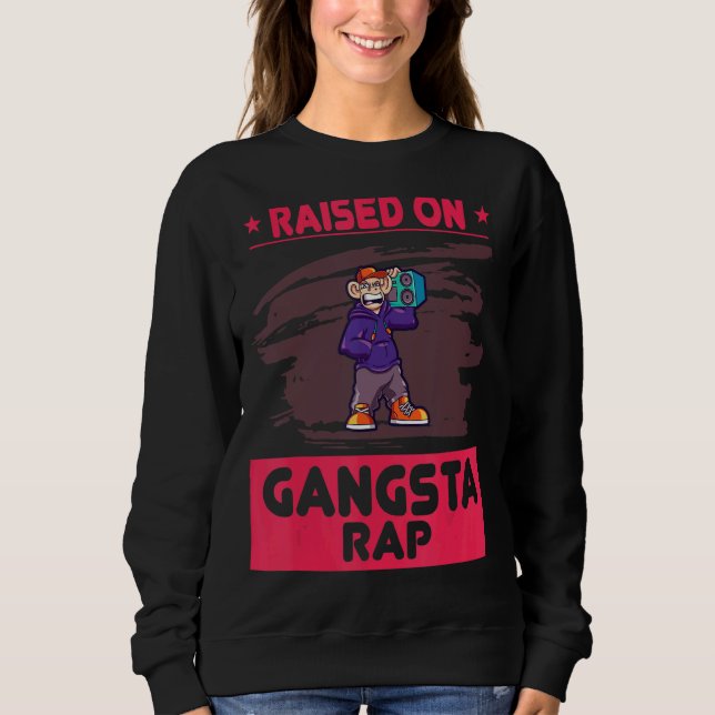 Moletom Levantado Em Gangsta Rap Humor (Frente)