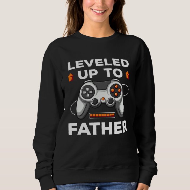Moletom Leveled Up To Father  Video Gamer  for Gamer Dads (Frente)