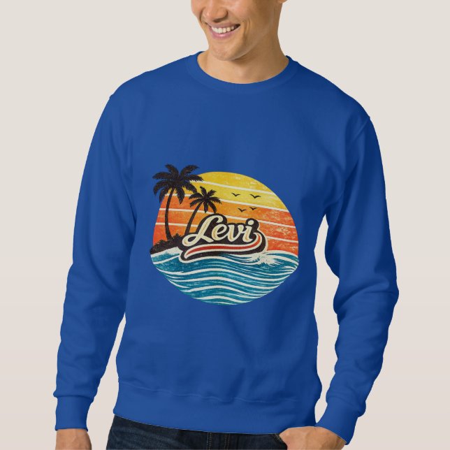Moletom Levi Retro Sunset Name Design (Frente)