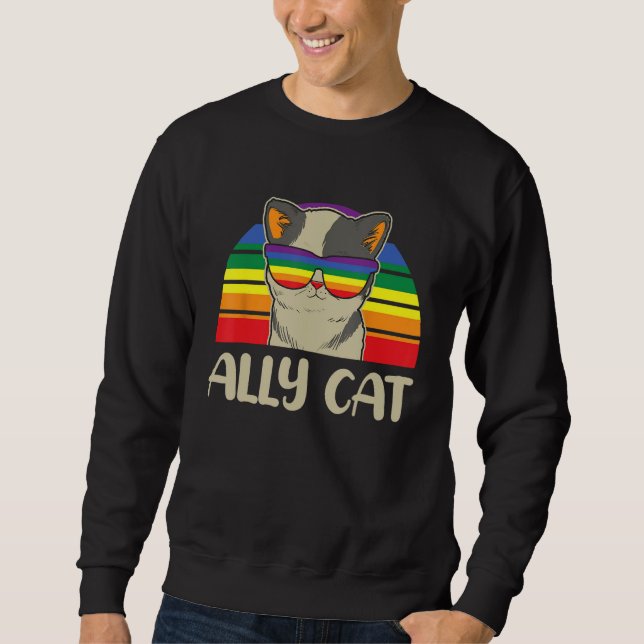 Moletom Lgbt Ally Cat Be Kind Gay Rainbow   Lgbtq (Frente)